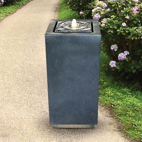 Modern Columnar Bubbling Garden Fountain