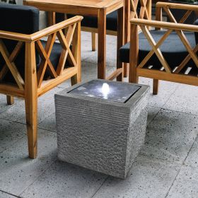 Modern Cube Bubbling Garden Fountain