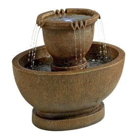 Richardson Oval Urns Cascading Garden Fountain: Grande