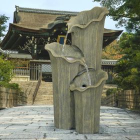 Three Lilies Cascading Sculptural Fountain