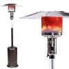 Outdoor Patio Propane Heater with Portable Wheels 47,000 BTU 88 inch Standing Gas Outside Heater Stainless Steel Burner Commercial & Residential Use