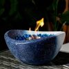 Tabletop Fire Pit with Mixed Color, Outdoor & Indoor Fire Pit, Portable Concrete Fire Pit, Personal Ethanol Fireplace, Outdoor Table Top Fire Pit