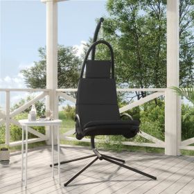 Garden Swing Chair with Cushion Dark Gray Oxford Fabric & Steel