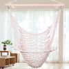 2 Piece Indoor Outdoor Garden Cotton Hanging Rope Air/Sky Chair Swing Beige Hammocks