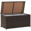 Patio Storage Box Poly Rattan 39.3" x 19.6" x 19.6" Brown