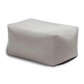 Jaxx Leon Outdoor Bean Bag Ottoman, Pearl