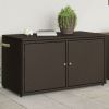 Patio Storage Cabinet Brown 43.3" x 21.7" x 23.8" Poly Rattan