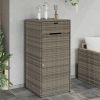 Patio Storage Cabinet Gray 21.7" x 21.7" x 43.7" Poly Rattan