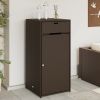 Patio Storage Cabinet Brown 21.7" x 21.7" x 43.7" Poly Rattan