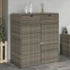 Patio Storage Cabinet Gray 41.3" x 21.7" x 44.5" Poly Rattan