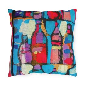 Decorative Outdoor Pillows With Zipper - Set of 2, Sutileza Smooth Colorful Abstract Print