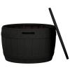 3-in-1 Patio Storage Box Black Polypropylene