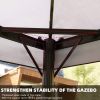 Grand Patio 10x13 Ft 2-tier Patio Gazebo, Outdoor Canopy with Mosquito Netting and Shade Curtains, Sturdy Straight Leg Tent for Backyard & Party