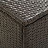 Patio Storage Box Poly Rattan 39.3" x 19.6" x 19.6" Brown