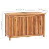 Patio Storage Box 35.4" x 19.7" x 22.8" Solid Teak Wood