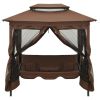 Gazebo Convertible Swing Bench Coffee