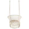 Hanging Hammock Chair with 330 Pound Capacity and Cotton Rope Handwoven Tassels Design