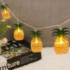 1pc; Pineapple String Lights; Battery Operated; 10 Fun Patio Lights; Party Bedroom Home Birthday Indoor Decor; Outdoor Hawaiian Tropical Tiki Gift