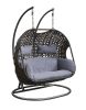 ACME Vasta Patio Swing Chair with Stand, Fabric & Wicker