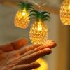 1pc; Pineapple String Lights; Battery Operated; 10 Fun Patio Lights; Party Bedroom Home Birthday Indoor Decor; Outdoor Hawaiian Tropical Tiki Gift