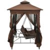 Gazebo Convertible Swing Bench Coffee