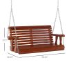 2 Seater Outdoor Patio Swing Chair-Brown