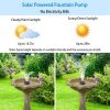 Solar Powered Fountain Pump Floating Bird Bath Pond Pump w/ LED Lights 7 Nozzles For Outdoor Garden Backyard Pond Pool