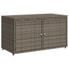 Patio Storage Cabinet Gray 43.3" x 21.7" x 23.8" Poly Rattan