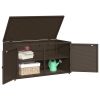 Patio Storage Cabinet Brown 43.3" x 21.7" x 23.8" Poly Rattan