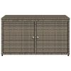 Patio Storage Cabinet Gray 43.3" x 21.7" x 23.8" Poly Rattan