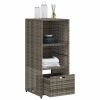 Patio Storage Cabinet Gray 19.7" x 21.7" x 45.3" Poly Rattan