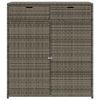 Patio Storage Cabinet Gray 41.3" x 21.7" x 44.5" Poly Rattan