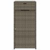 Patio Storage Cabinet Gray 21.7" x 21.7" x 43.7" Poly Rattan