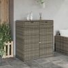 Patio Storage Cabinet Gray 41.3" x 21.7" x 44.5" Poly Rattan