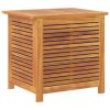 Garden Storage Box with Louver 23.6" x 19.7" x 22" Solid Wood Acacia