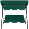 Garden Patio Swing Bench Green 66.9" x 43.3" x 60.2" Fabric