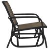 Garden Glider Chairs 2 pcs Brown 24" x 29.9" x 34.3" Textilene & Steel