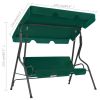 Garden Patio Swing Bench Green 66.9" x 43.3" x 60.2" Fabric