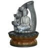 11 Inch Buddha Fountain Fengshui Indoor Tabletop Decorative Waterfall Kit with Submersible Pump for Office and Home Decor