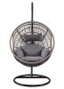 ACME Vinnie Patio Swing Chair with Stand, Fabric & Rope