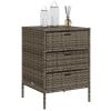 Patio Storage Cabinet Gray 21.7" x 23.2" x 31.5" Poly Rattan