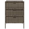 Patio Storage Cabinet Gray 21.7" x 23.2" x 31.5" Poly Rattan