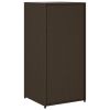 Patio Storage Cabinet Brown 21.7" x 21.7" x 43.7" Poly Rattan