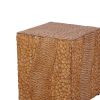 Outdoor Faux Wood Stump Side Table Coffee Table,Side Table ,End Table Accent Table Square Antique Yellow