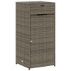 Patio Storage Cabinet Gray 21.7" x 21.7" x 43.7" Poly Rattan