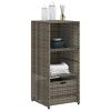 Patio Storage Cabinet Gray 19.7" x 21.7" x 45.3" Poly Rattan