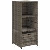 Patio Storage Cabinet Gray 19.7" x 21.7" x 45.3" Poly Rattan