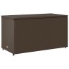 Patio Storage Cabinet Brown 43.3" x 21.7" x 23.8" Poly Rattan