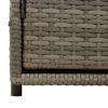 Patio Storage Cabinet Gray 43.3" x 21.7" x 23.8" Poly Rattan