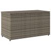 Patio Storage Cabinet Gray 43.3" x 21.7" x 23.8" Poly Rattan